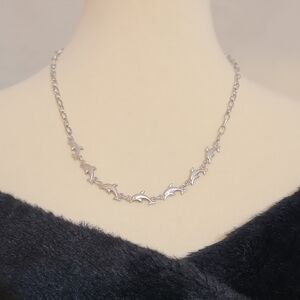 Silver-tone Dolphin Necklace